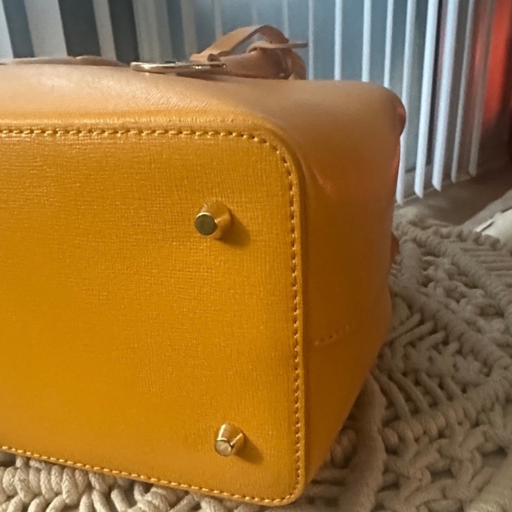Furla Mustard Yellow Satchel - Picture 4 of 16